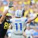 Michigan defensive end Craig Roh looks to block a throw by Air Force quarterback Connor Dietz during the second half at Michigan Stadium on Saturday. Melanie Maxwell I AnnArbor.com